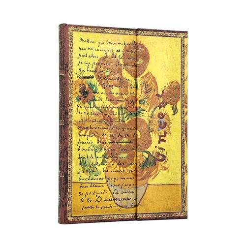Van Gogh Sunflowers Midi Lined Journal
