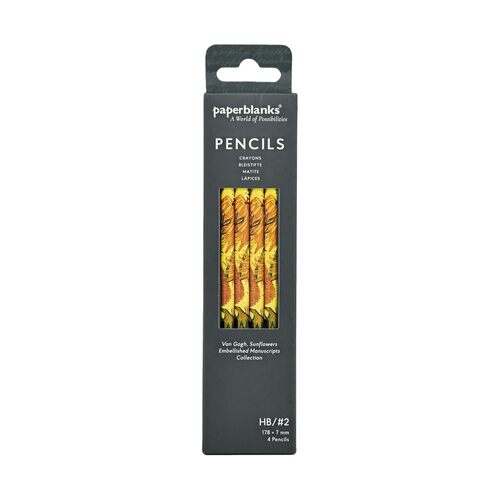 Van Gogh Sunflowers 4 Pack Pencils