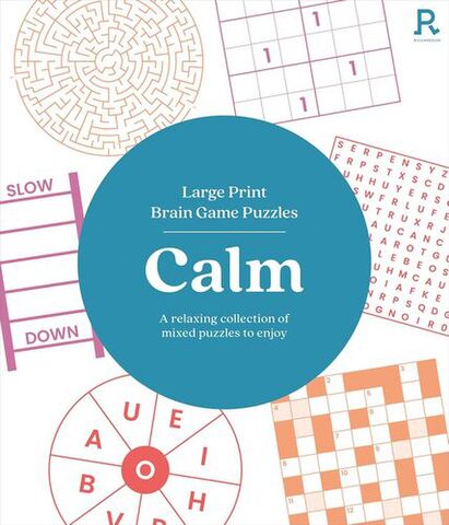 Large Print Brain Game Puzzles Calm