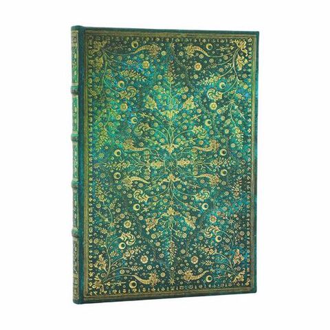 Emerald Flower Midi Unlined Journal