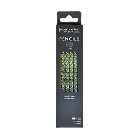 Emerald Flower Pencil 4 Pack