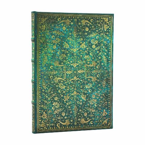 Emerald Flower Midi Lined Journal