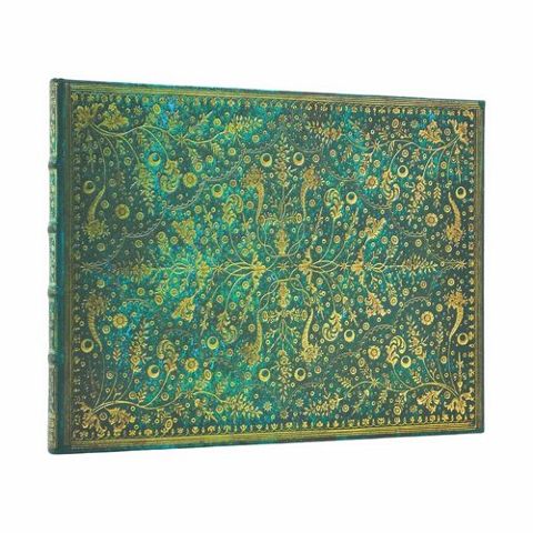 Emerald Flower Unlined Guest Book
