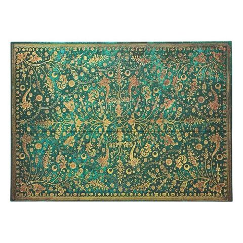 Emerald Flower Document Folder