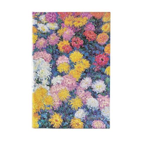 Monets Chrysanthemums Midi Unlined Journal